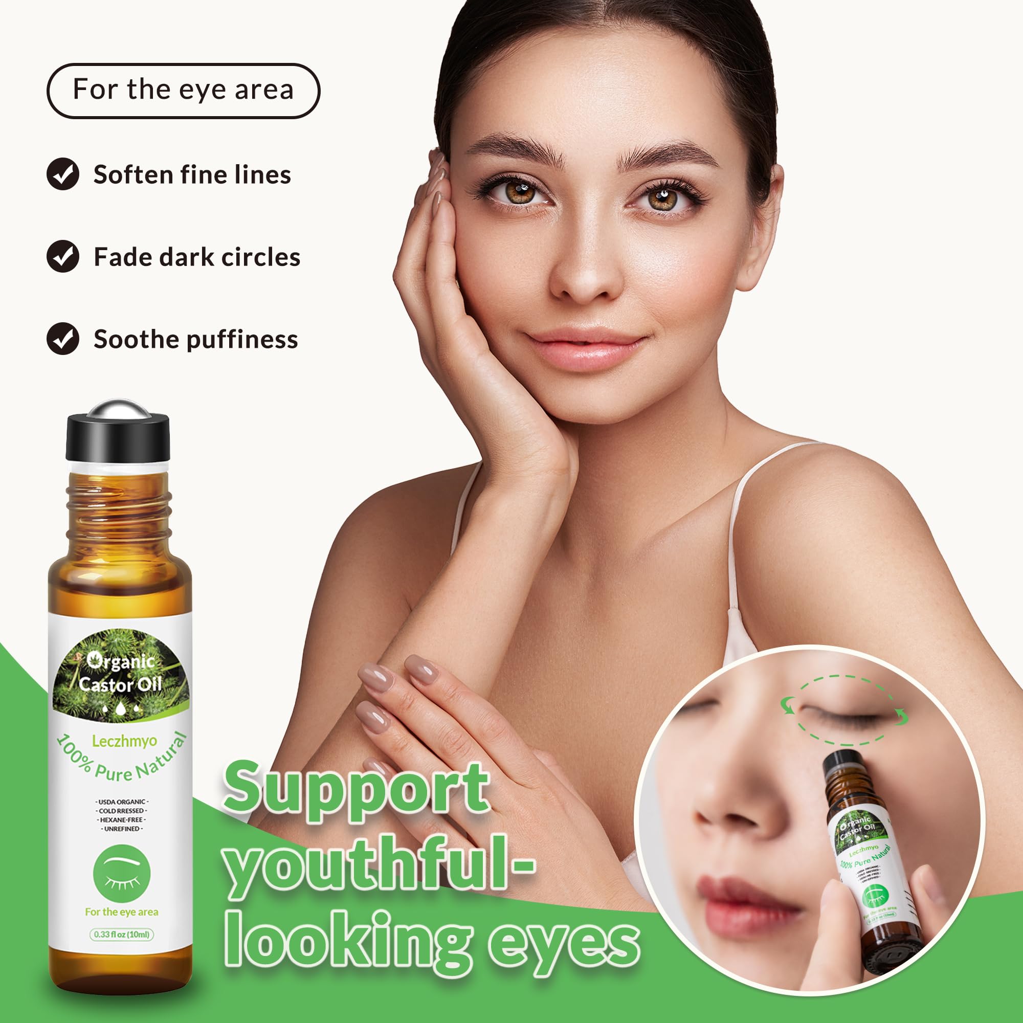 Leczhmyo aceite de ricino rodillo labios para mantenerlos suaves.