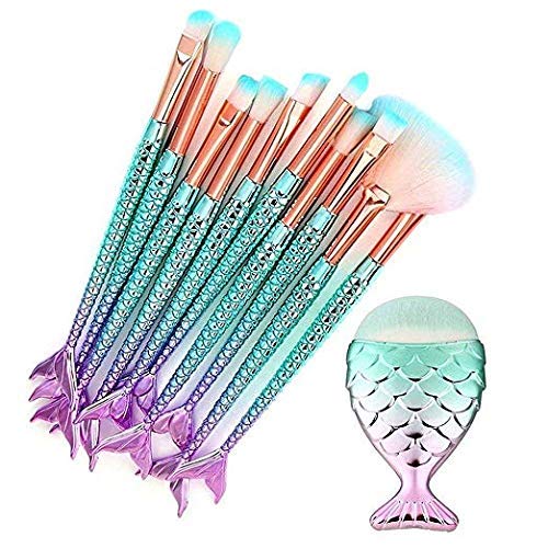 LEDeng Funfunman: brochas colores sirena para base, acabado suave y uniforme