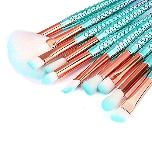 LEDeng Funfunman: brochas colores sirena para sombras de ojos, textura suave