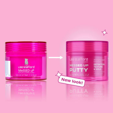 Lee Stafford Messed Up Putty crea un look undone con textura natural.