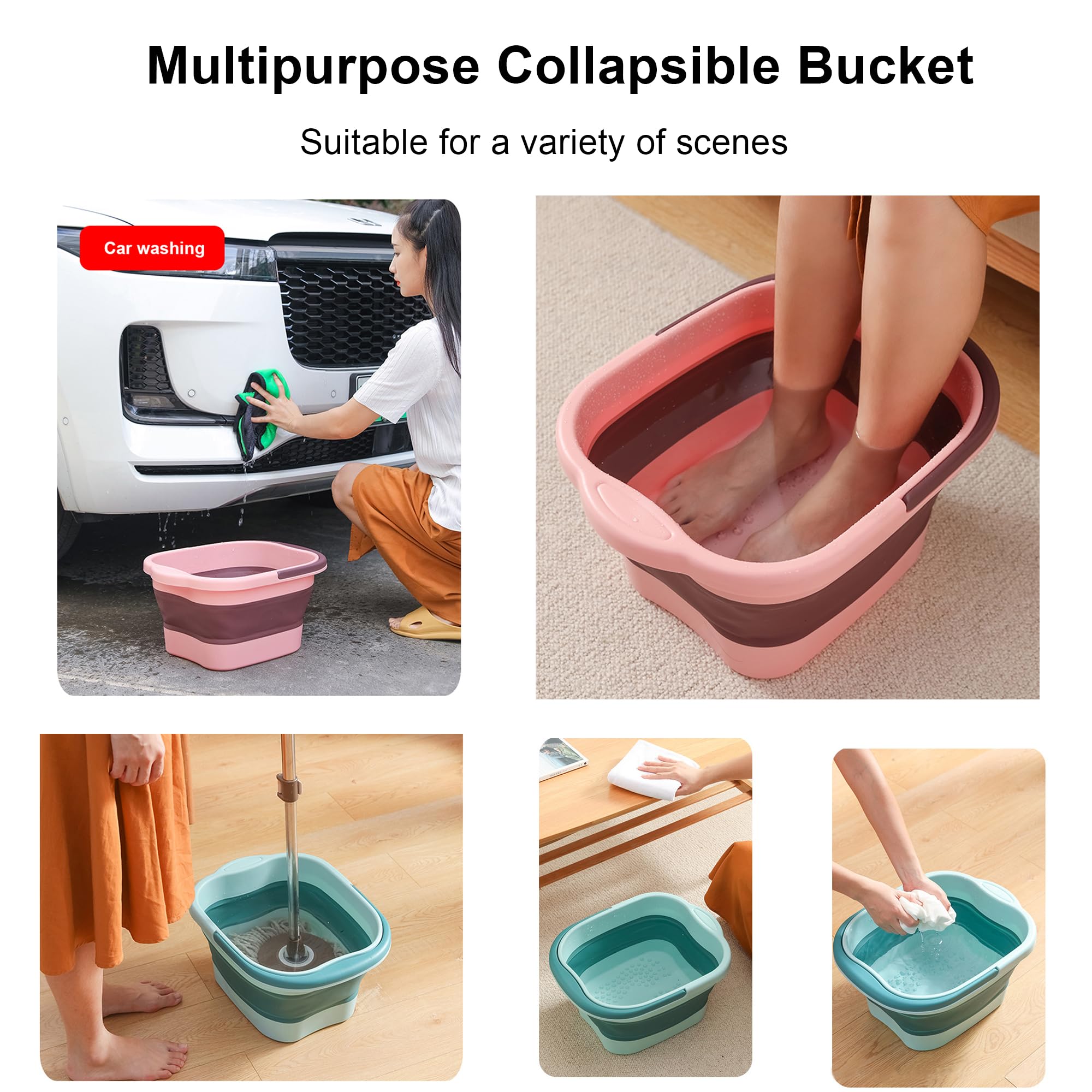 Leemeimei capacidad de 15 L y base interna para pies.