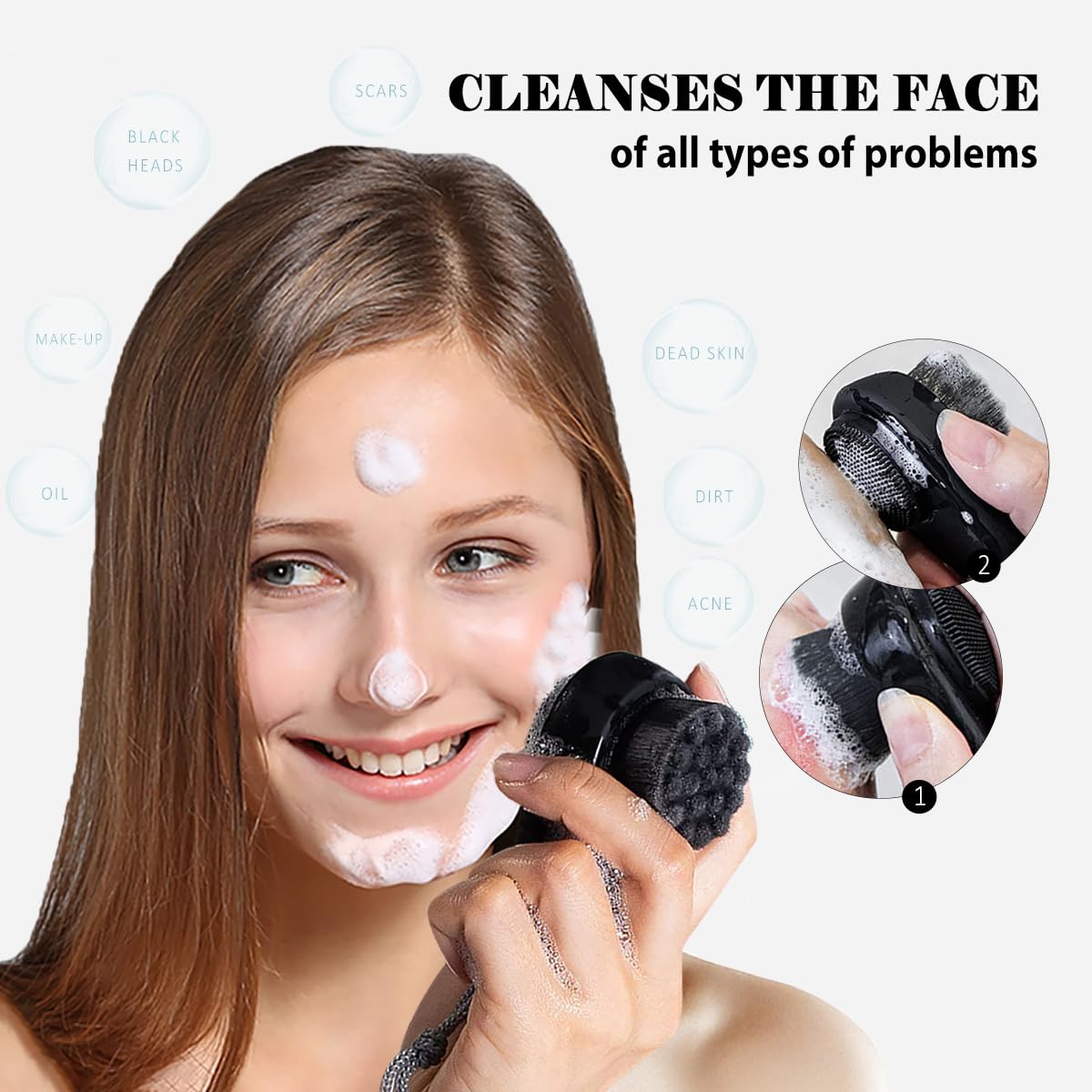 Leeshine, silicona exfoliante, exfoliación suave y masaje facial