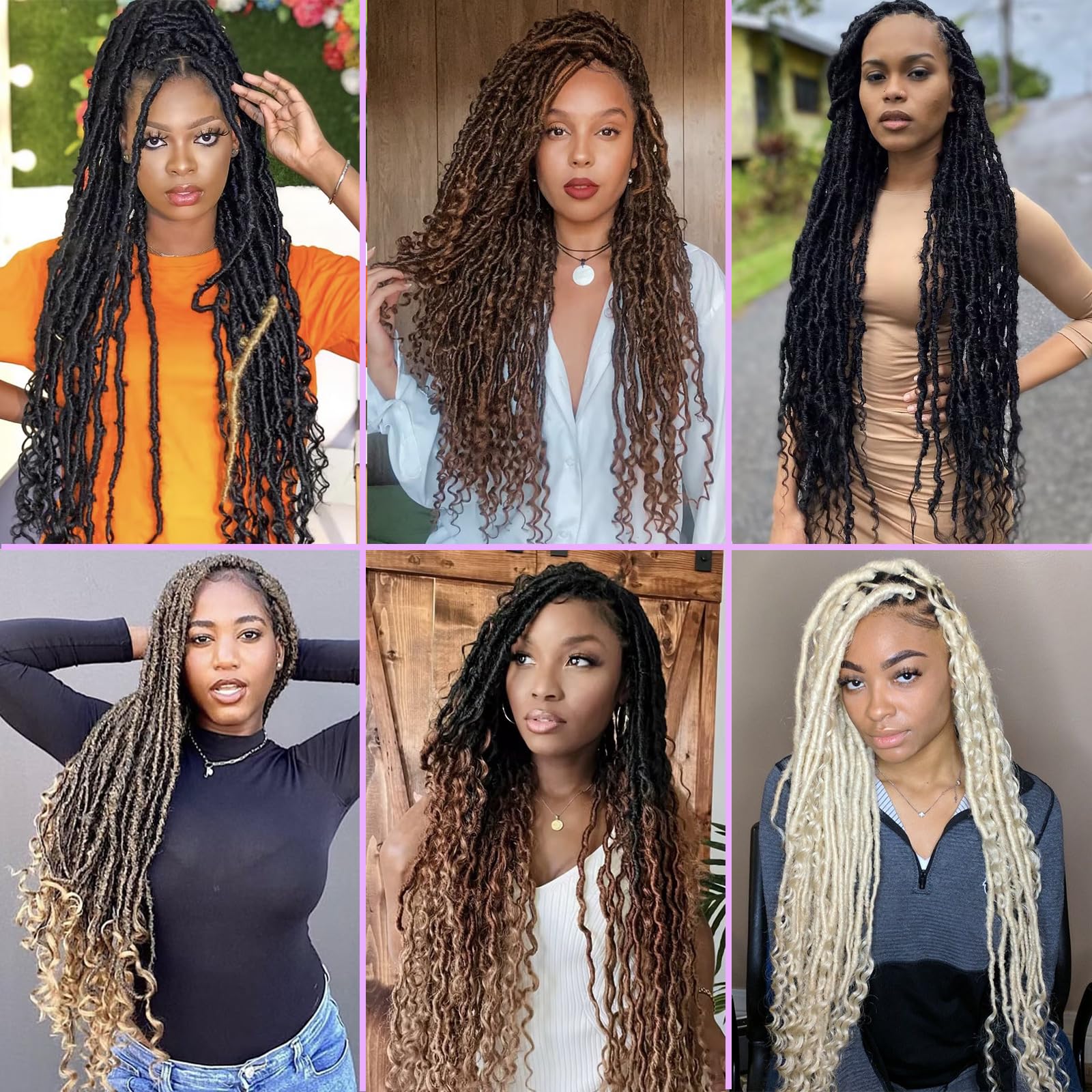 Leeven Locs natural negro 1B, 18 pulgadas, acabado ligero y realista.
