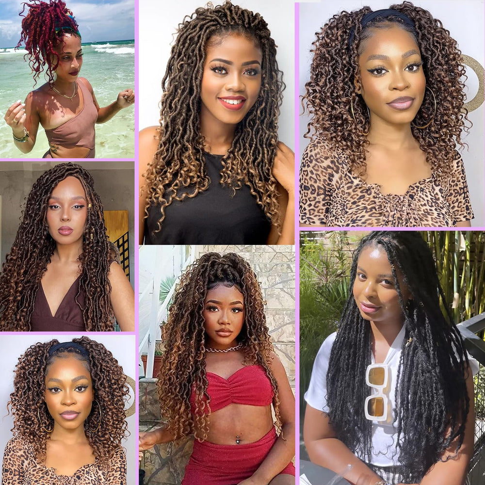 Leeven Locs bohemios para uso diario, 18 pulgadas y estilo cómodo.
