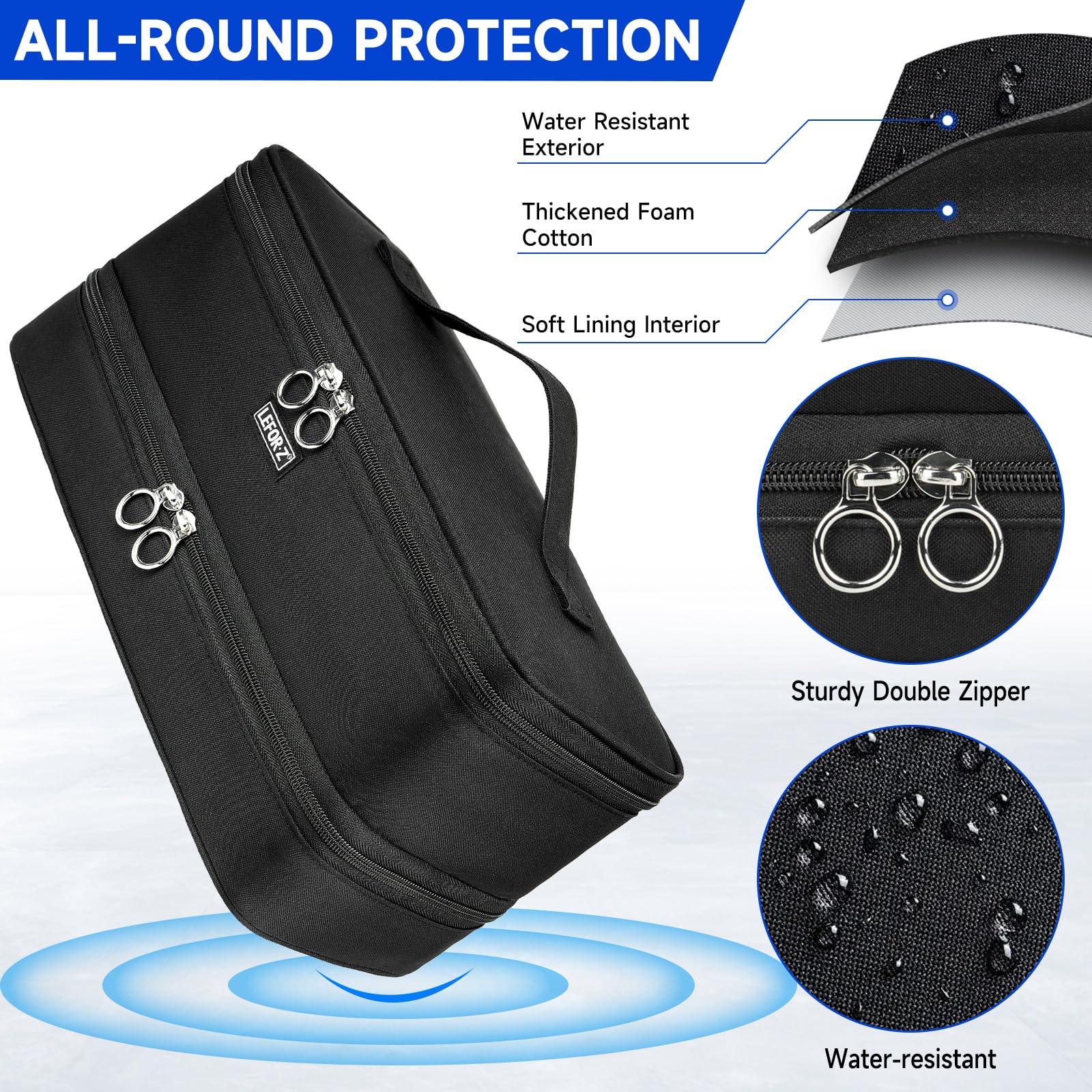 Estuche LEFOR·Z con bolsillos transparentes para ver accesorios de peinado