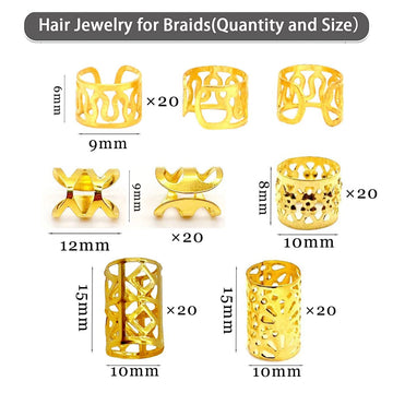 LEILEIXI accesorios oro para rastas: durabilidad y uso reutilizable.