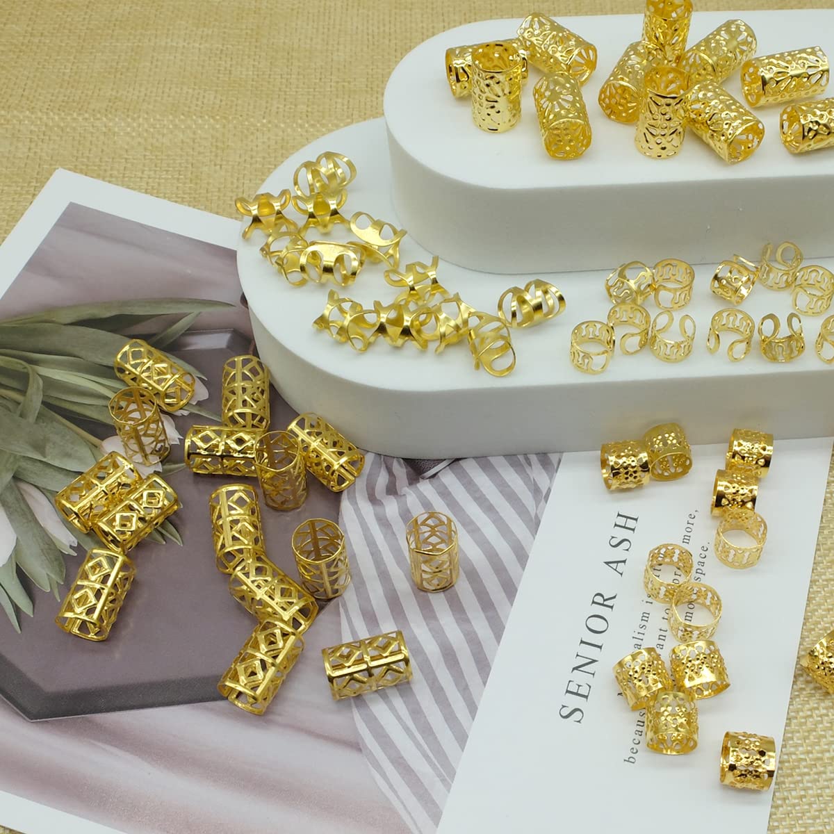 LEILEIXI detalle joyas para rastas: estilo creativo y versátil.