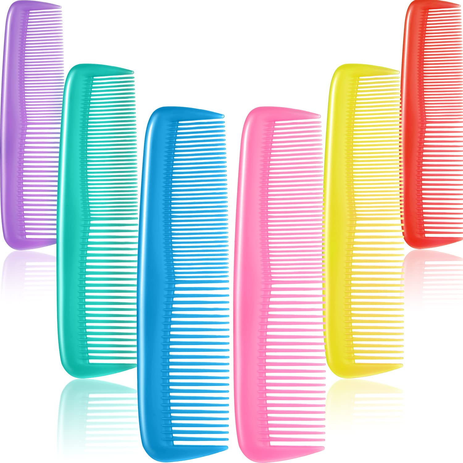 Leinuosen conjunto de 12 peines para cabello, portátil y con dientes finos para peinar con facilidad.