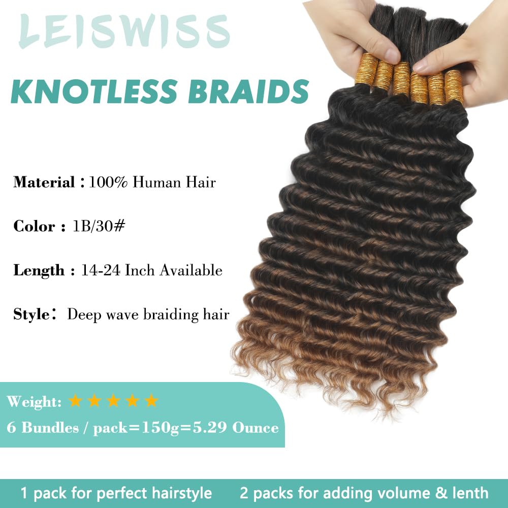 LEISWISS paquetes trenzas boho ondulado 18in, enfoque en volumen para peinados bohémicos