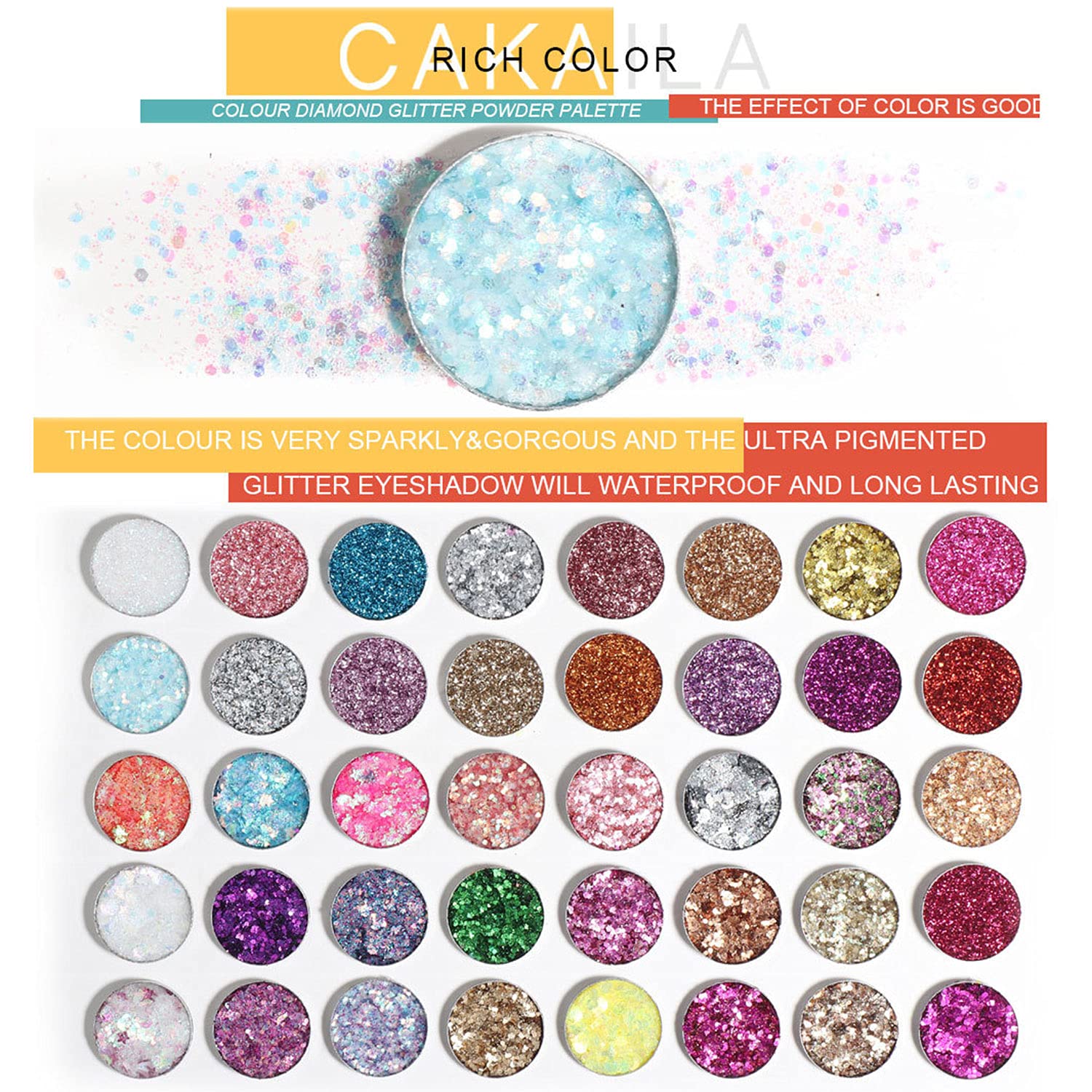 LemonSac Sombras metalizadas rosa-azul-verde para looks brillantes y modernos.