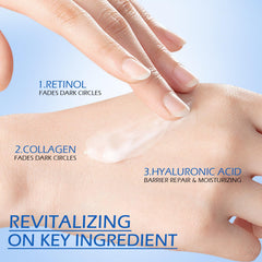 Aplicación suave Lenaale en el contorno de ojos con retinol.