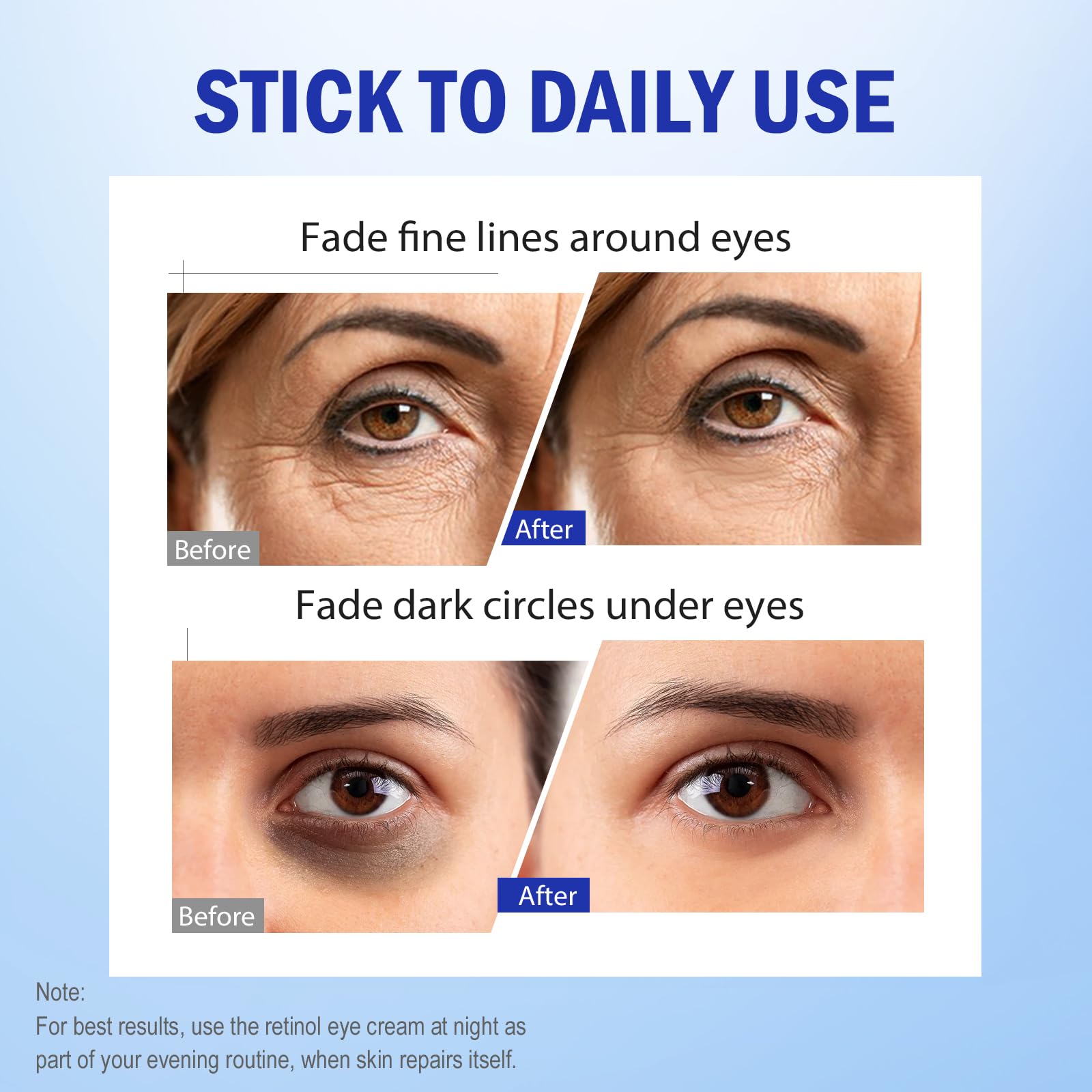 Sutil efecto drenante en las bolsas de ojos con Lenaale.