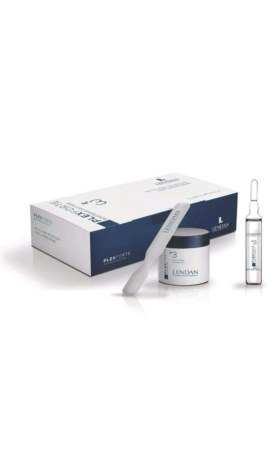 Lendan PlexForte Nº3, pack d ampoules, réparation rapide des cheveux fragiles.