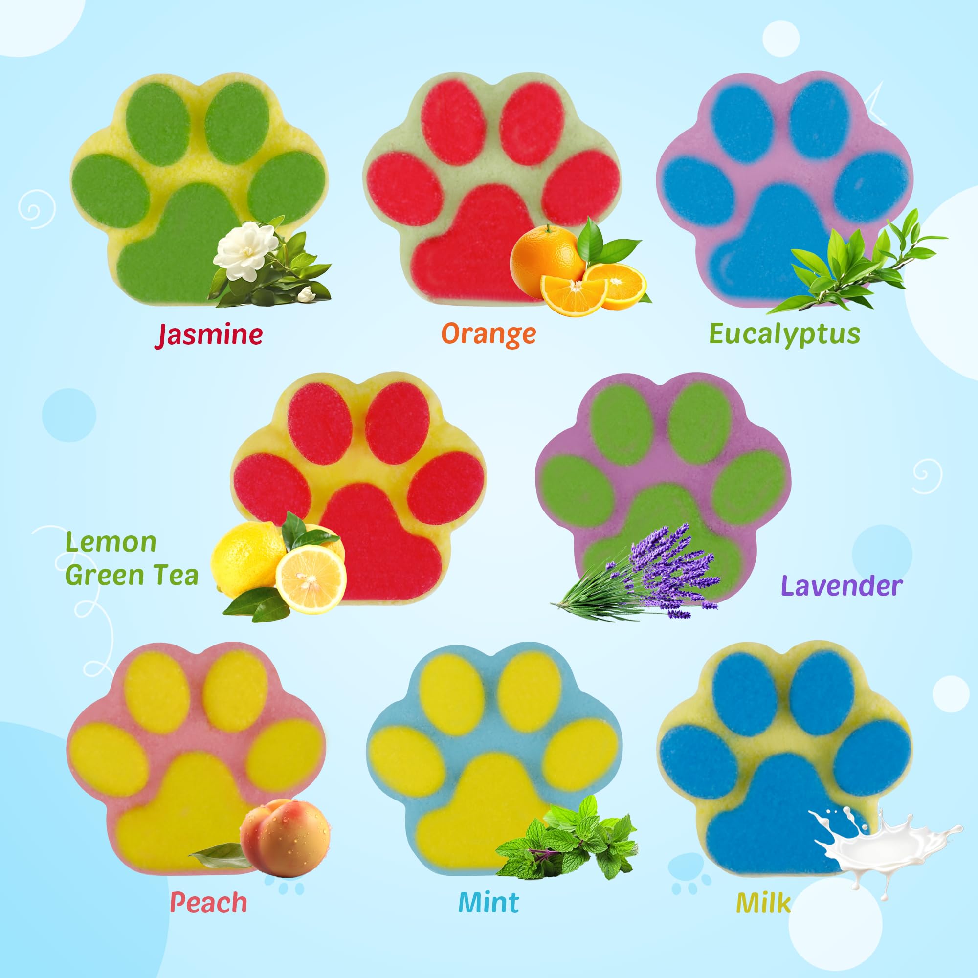 Bombe de bain leoce parfum pêche pour enfants.
