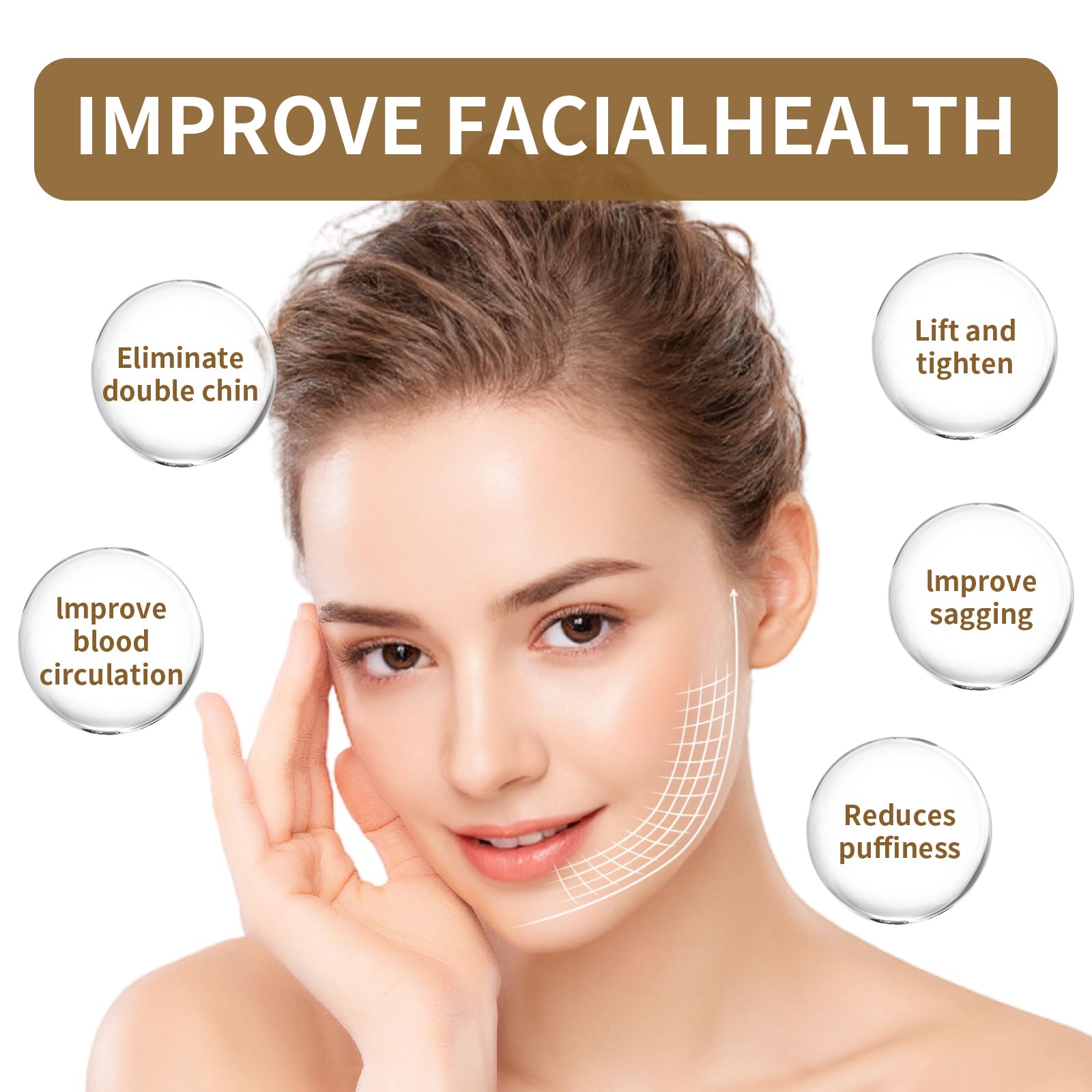 Cepillo ergonómico LEPIAOPIAO para contorno facial preciso