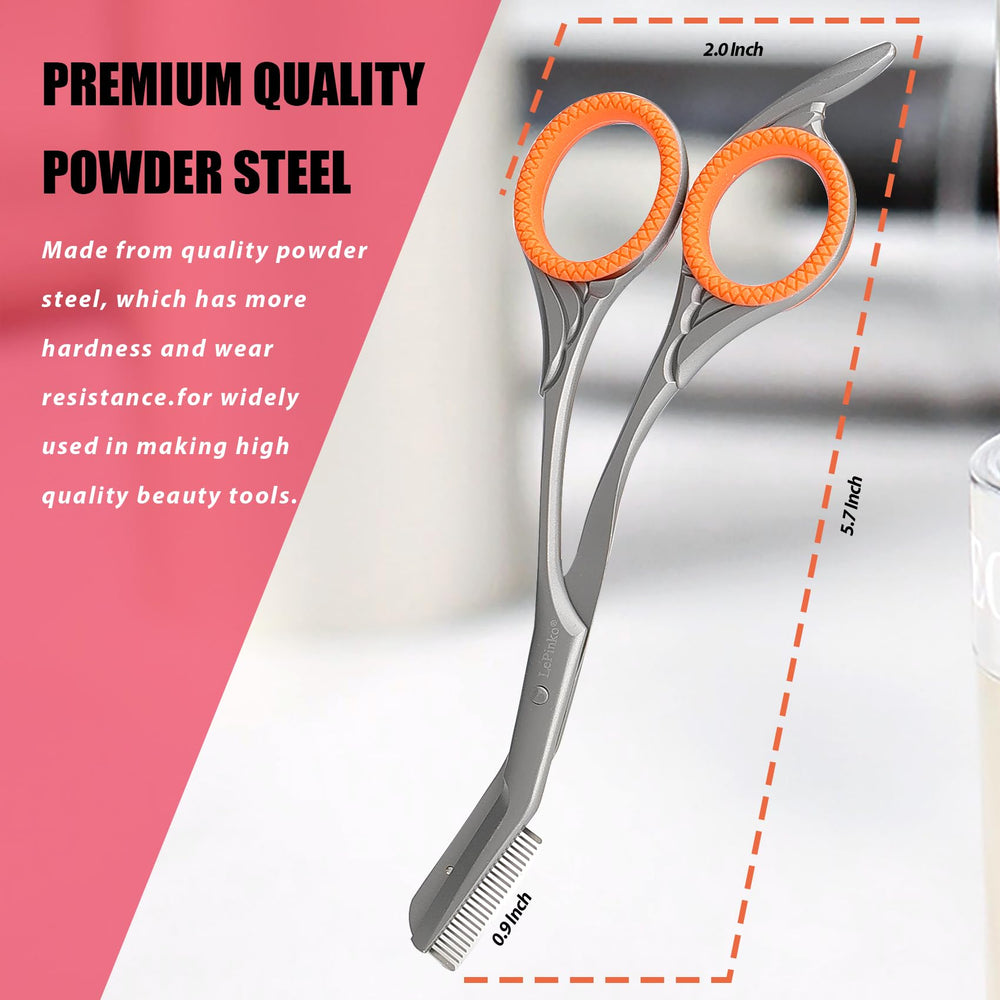 LePinko tijeras cejas, mango ergonómico para comodidad prolongada