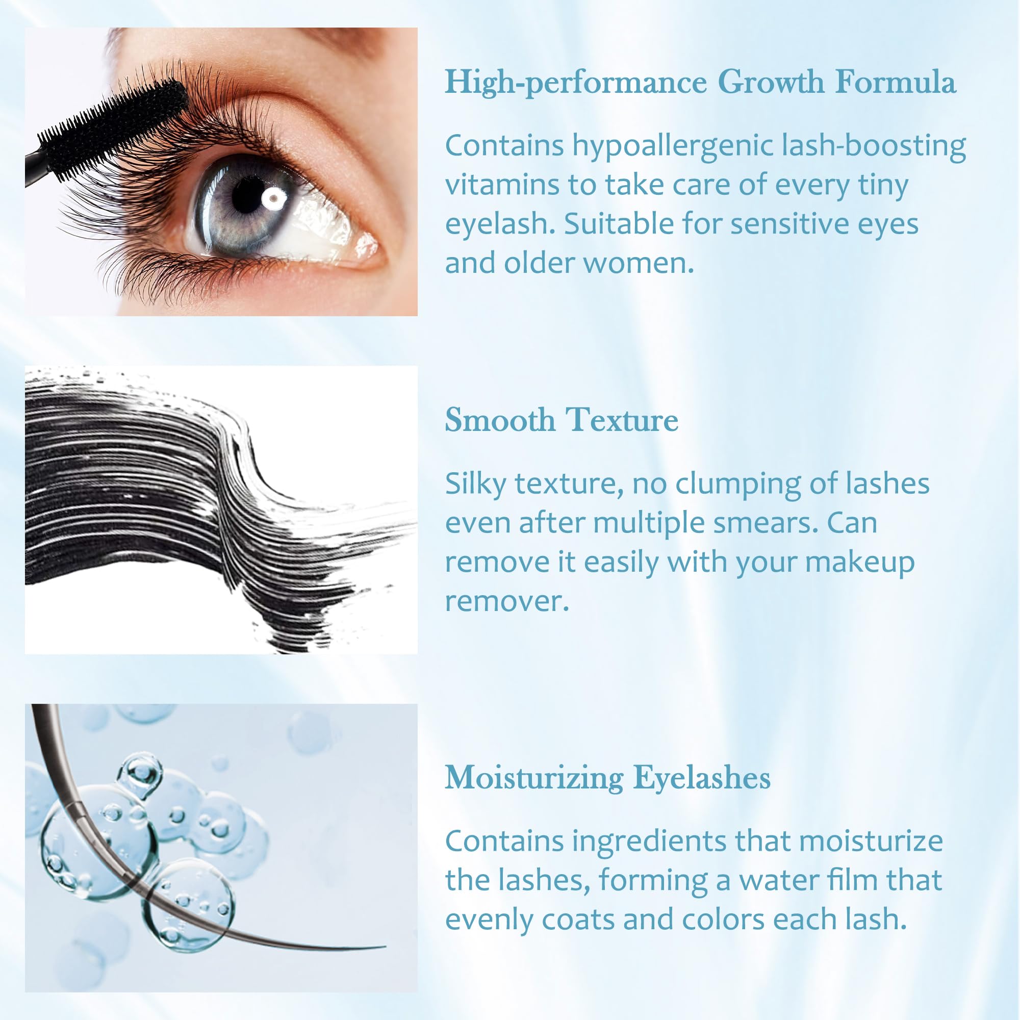 Lestpola Mascara 60+ realza pestanas densas para un look voluminoso