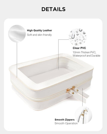 LETGO bolsa cosméticos transparente para aeropuertos, visualiza rápidamente tus productos.