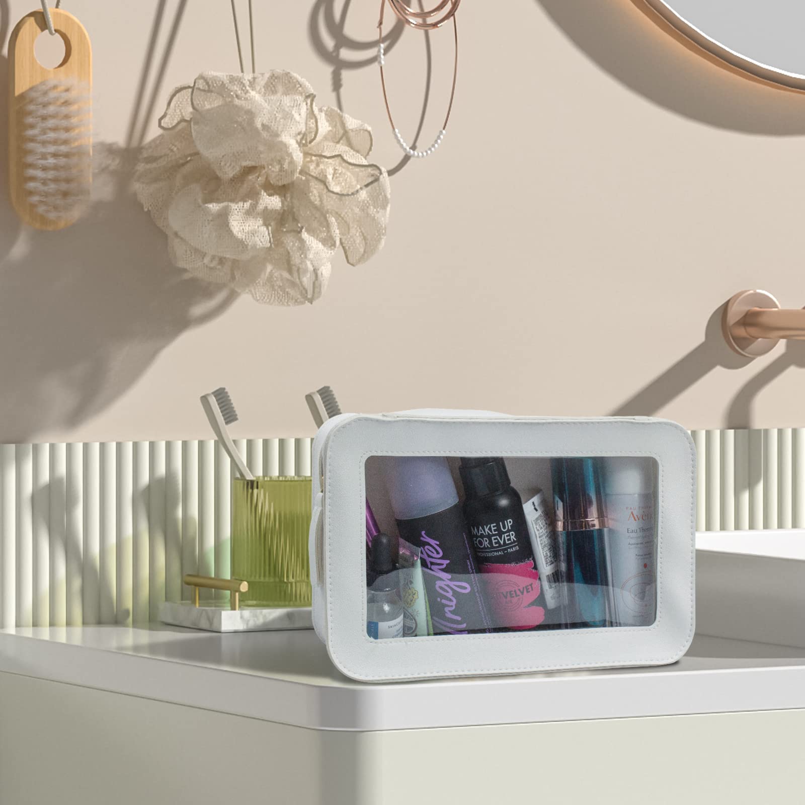 Bolsas LETGO para cosméticos transparentes, apta para TSA