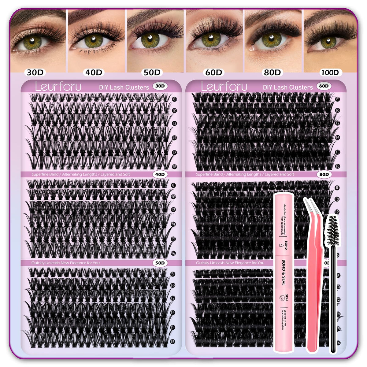 Kit de racimos Leurforu, 708 piezas, para looks diarios y naturales