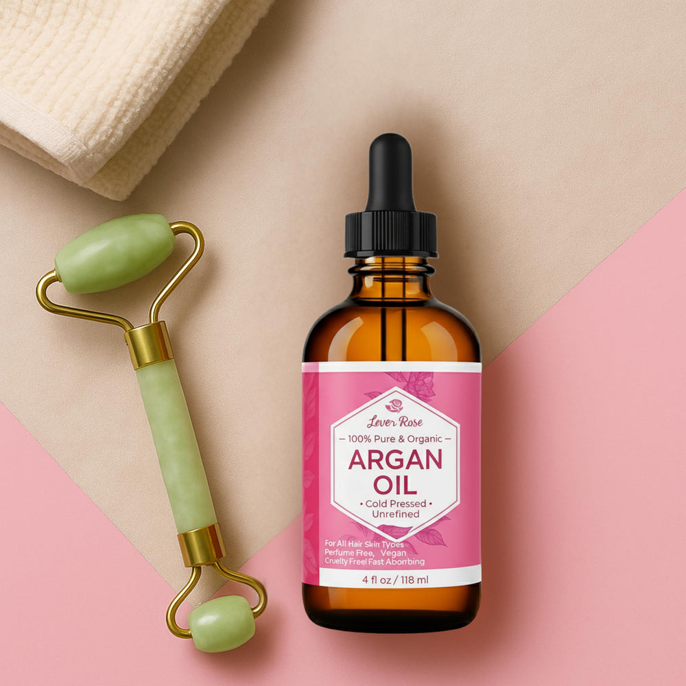 Brillo natural del cabello con Aceite de Argán Leven Rose.
