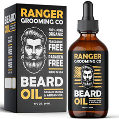 Leven Rose Aceite para Barba en envase ámbar facilita la aplicación precisa