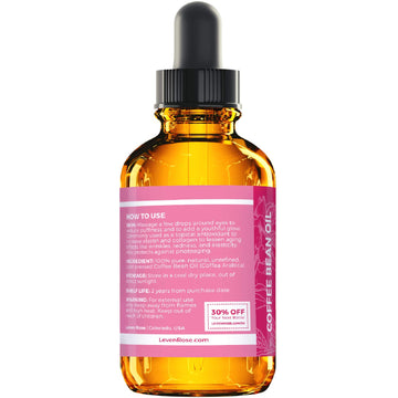 Leven Rose Aceite de Café en Grano, cuidado de uñas e hidratación.