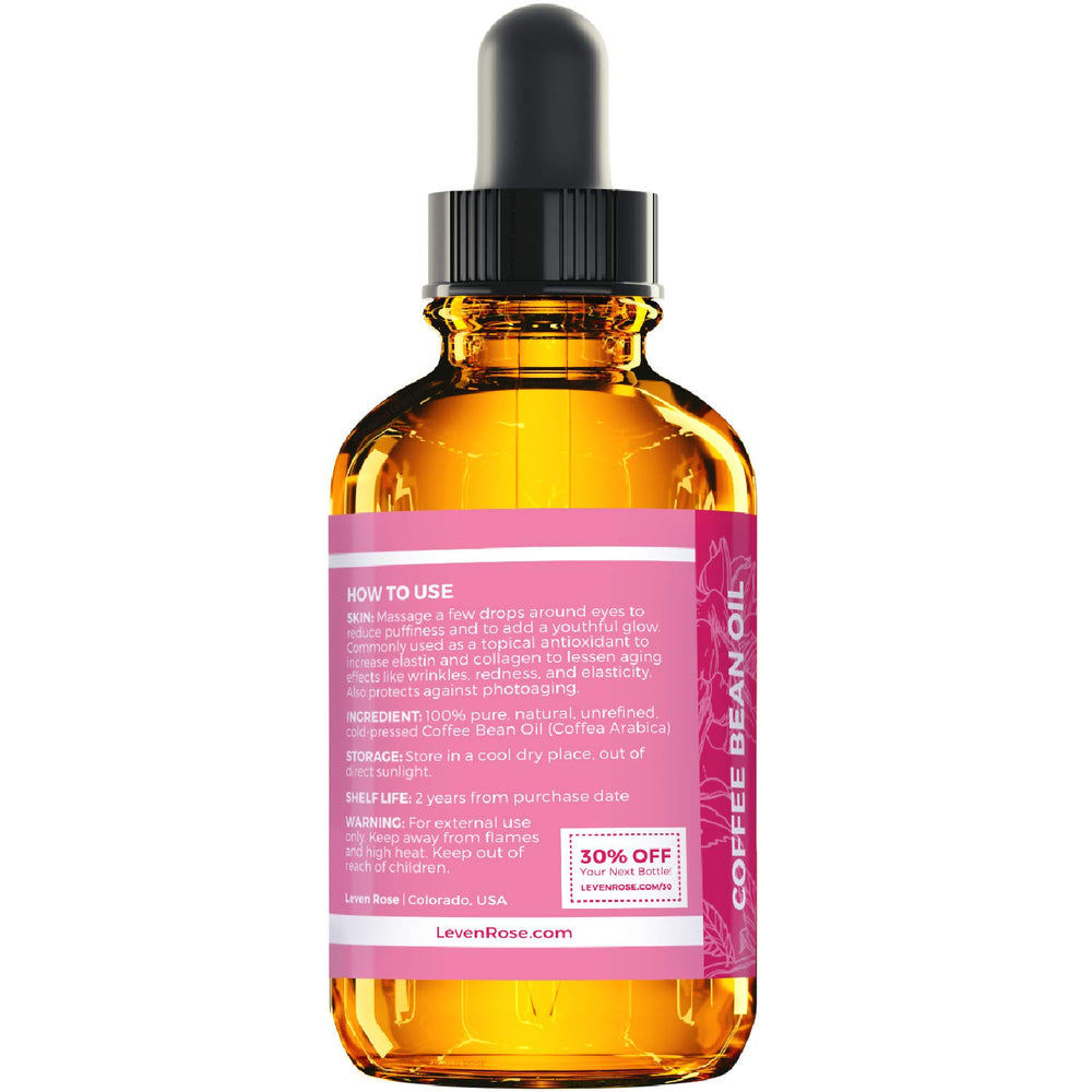 Leven Rose Aceite de Café en Grano, cuidado de uñas e hidratación.