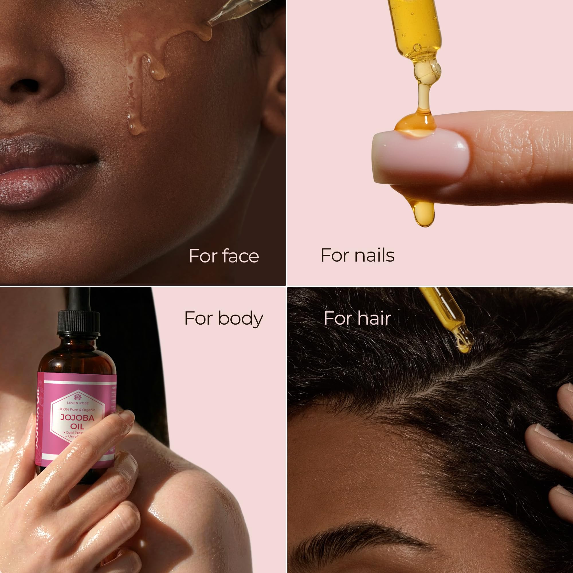 Leven Rose aceite de jojoba para uñas y cutículas