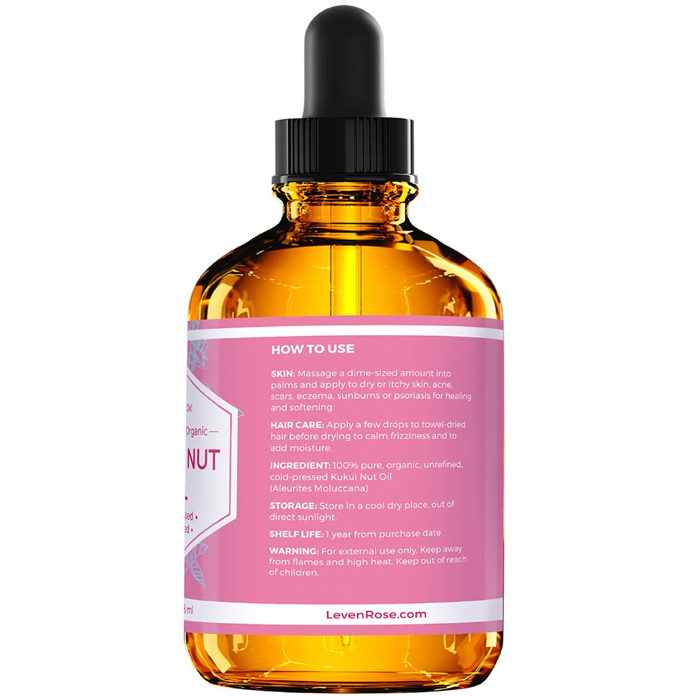 Leven Rose Kukui Nuez, cabello nutrido y más manejable tras lavado.