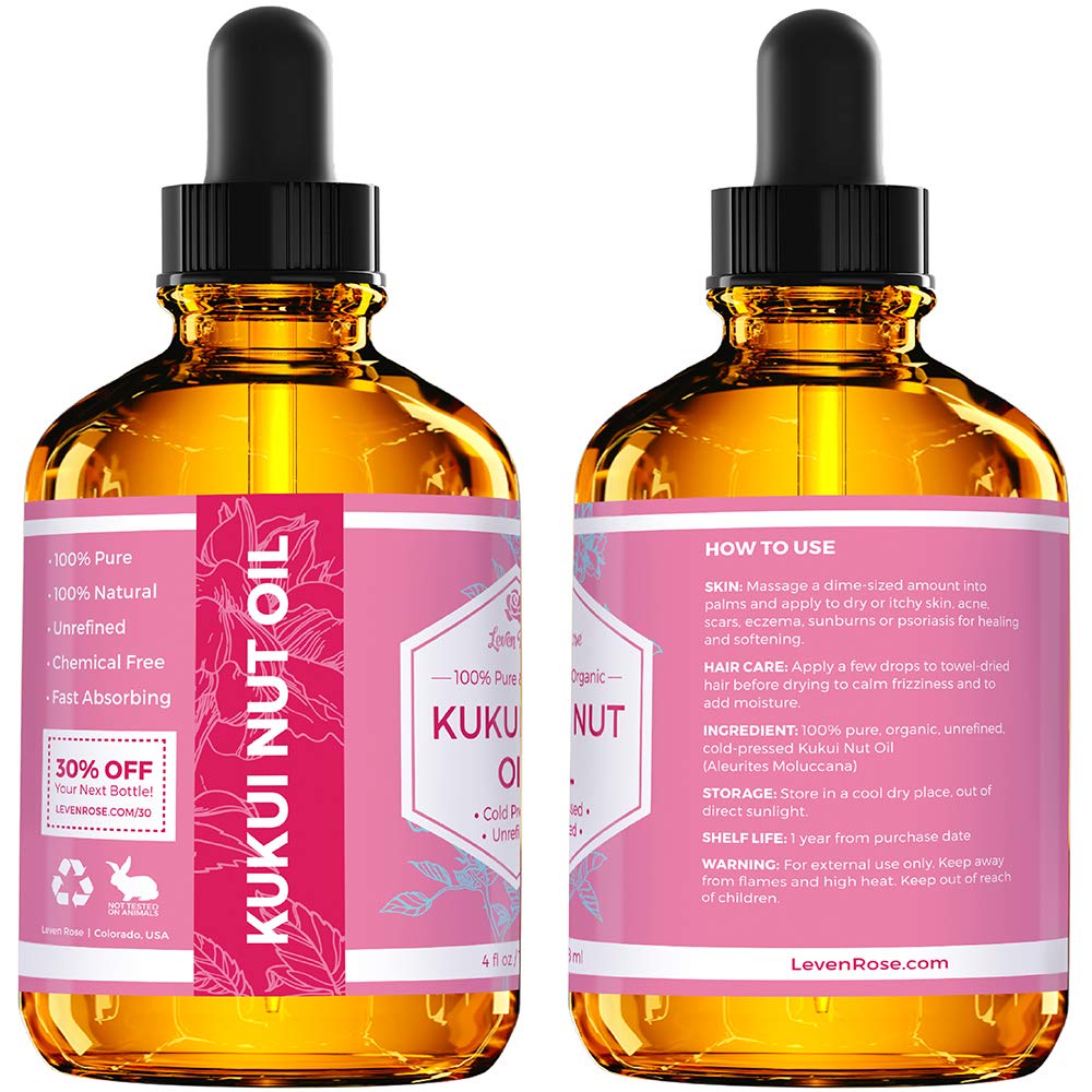 Leven Rose Kukui Nuez, cuidado facial sin fragancia para piel sensible.