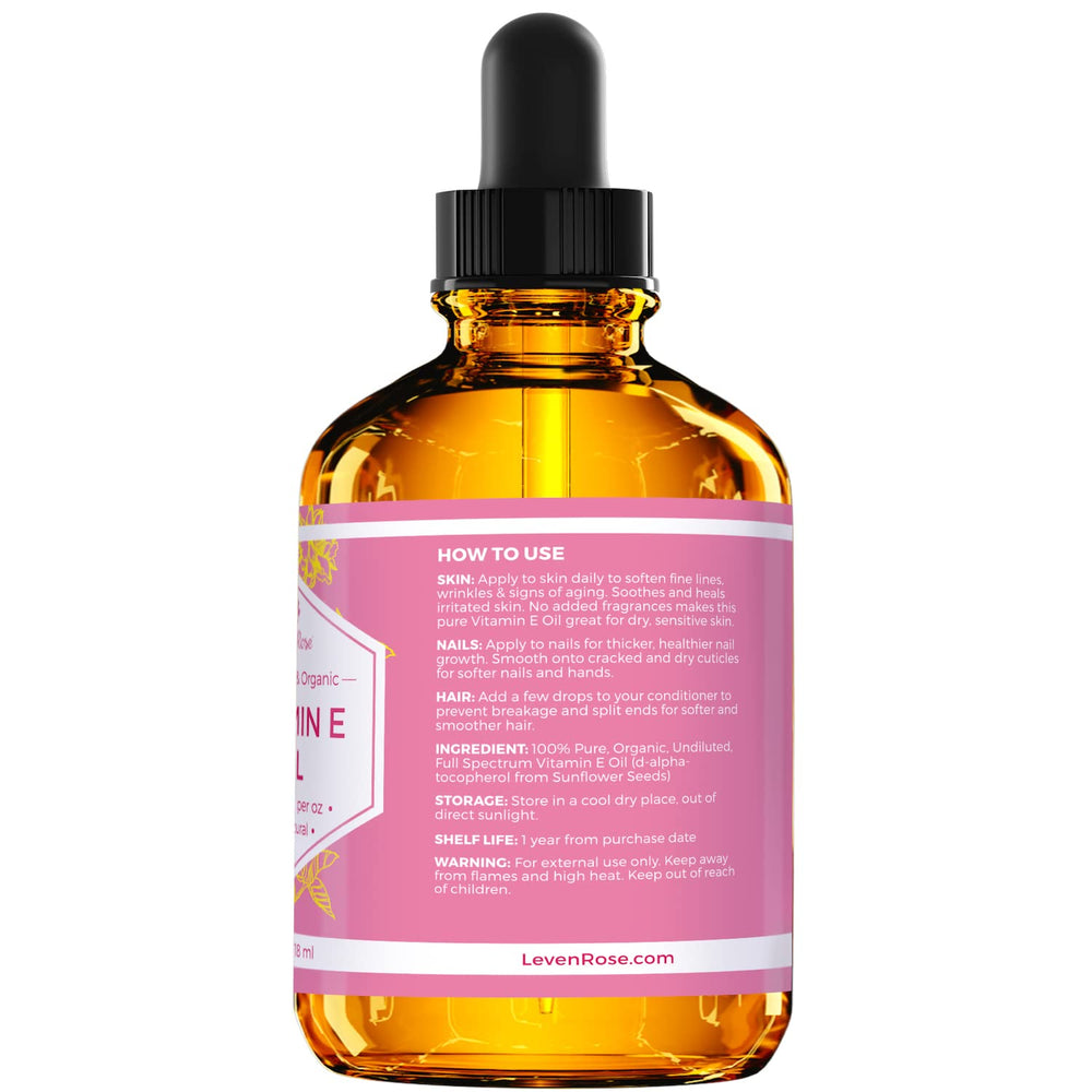 Empaque sostenible de Leven Rose Vitamina E para tu rutina diaria