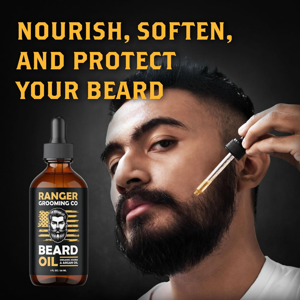 Leven Rose Gota de aceite para barba muestra uso diario sencillo