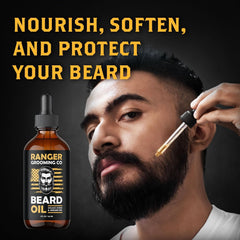 Leven Rose Gota de aceite para barba muestra uso diario sencillo