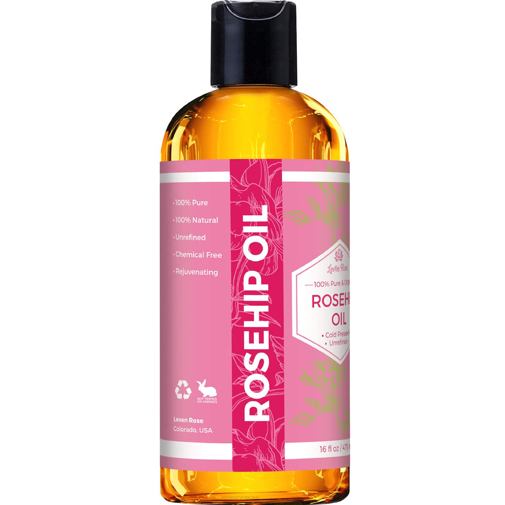 Leven Rose huile de rose musquée pour cheveux, apporte brillance naturelle