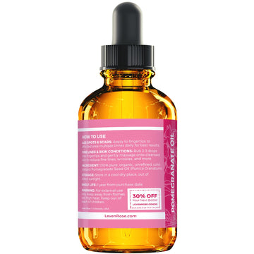 Leven Rose Pomegranate Oil on skin demonstrates rapid absorption and hydration.