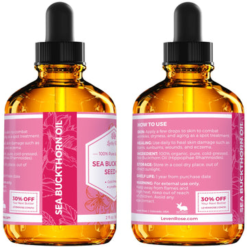 Leven Rose Sea Buckthorn oil in hair care routine for shine and softness