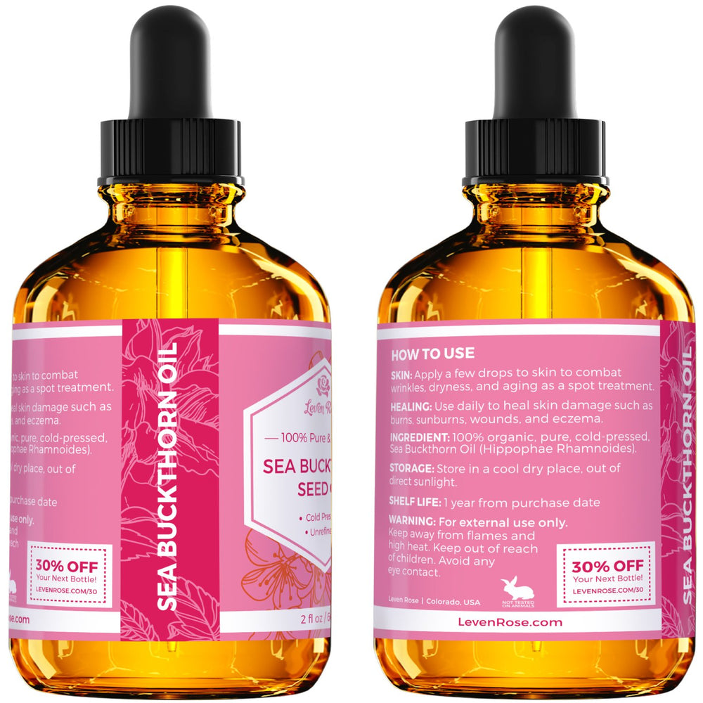 Leven Rose Sea Buckthorn oil in hair care routine for shine and softness