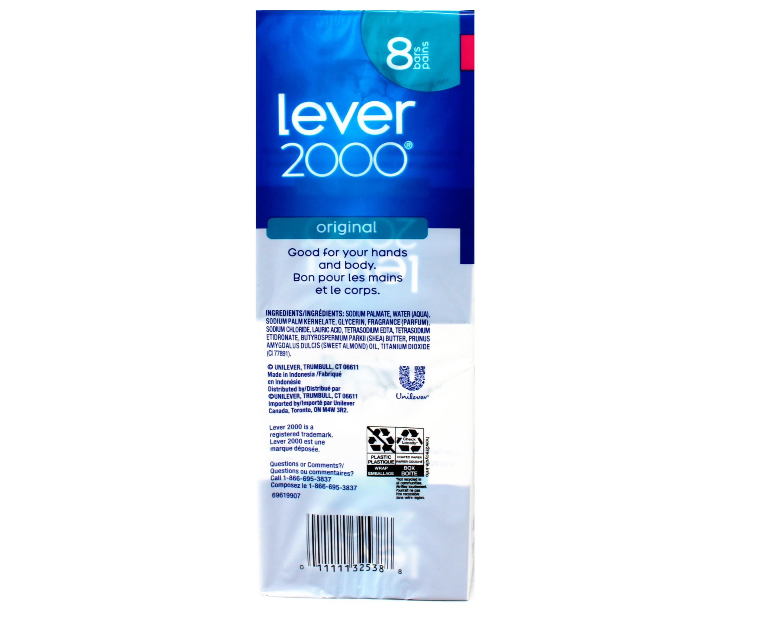Lever 2000 barre mains : savon efficace pour les mains et le corps