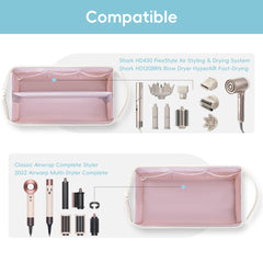 Bolsillos claros para accesorios y cables de Lexeeco Dyson Airwrap.