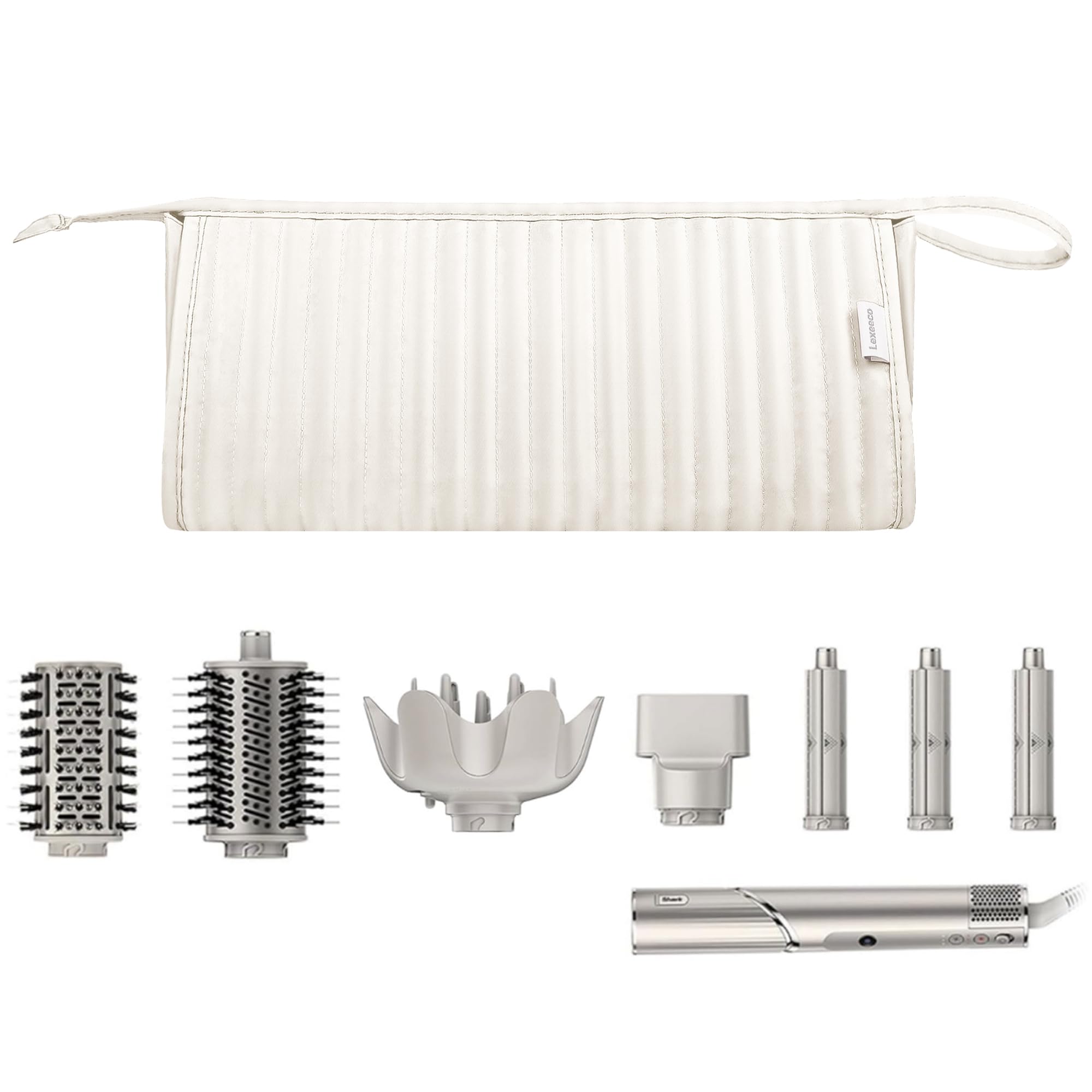 Lexeeco Dyson Airwrap maleta de viaje exterior resistente para herramientas de peinado.