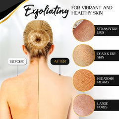 Guante exfoliante L'Exfose, uso semanal, tono de piel más uniforme