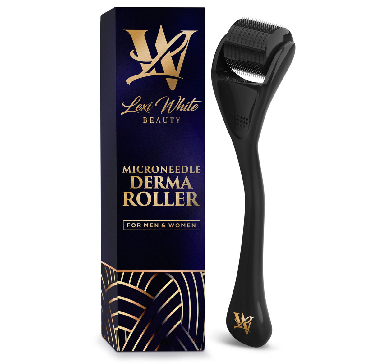 Rodillo Derma de Lexi White Beauty con titanio 0.25mm para uso seguro.