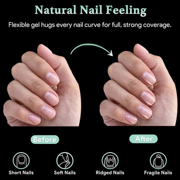 LEYKOSH material gel suave y flexible que se adapta a la uña natural.
