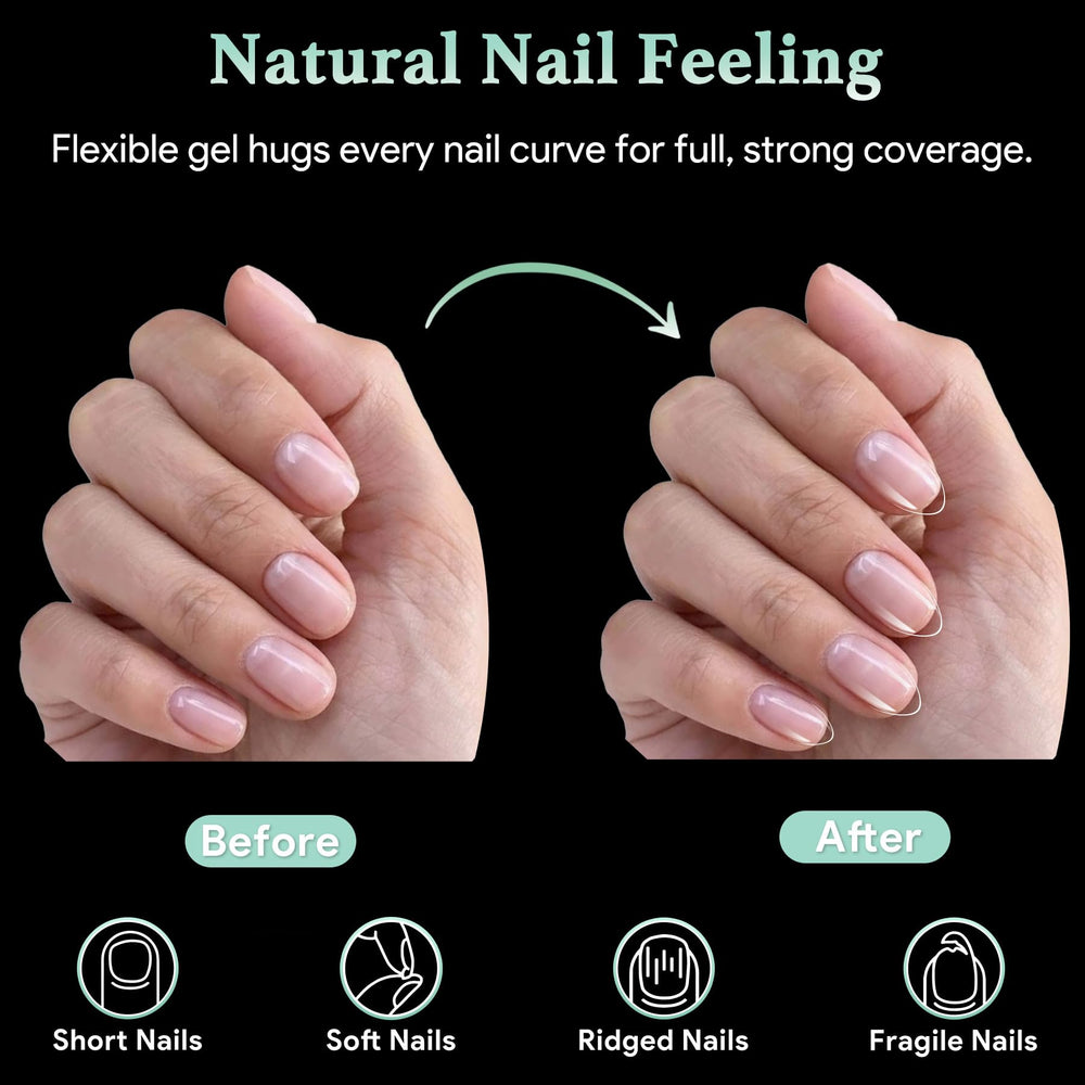 LEYKOSH material gel suave y flexible que se adapta a la uña natural.