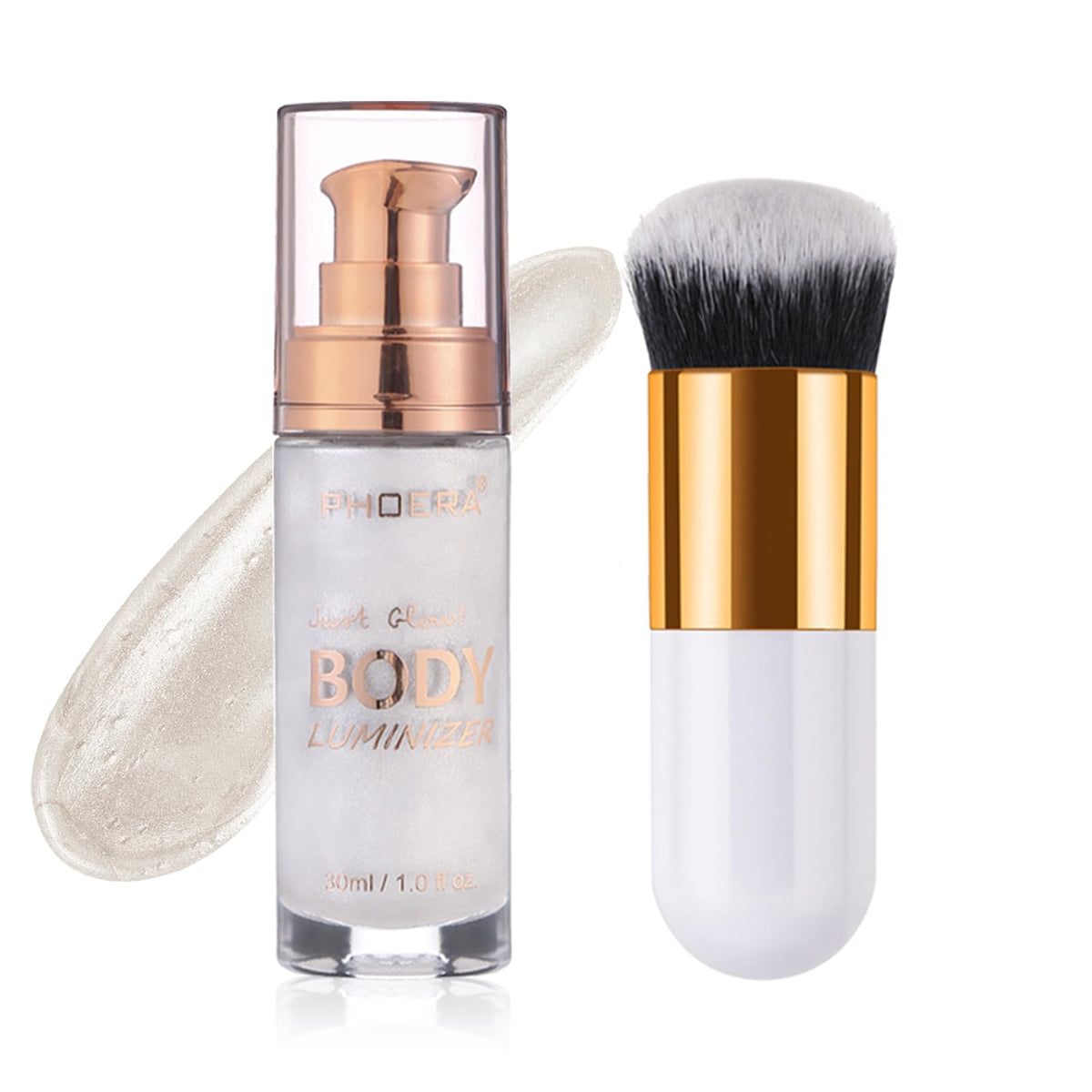 Lezero Body Shimmer Oil Diamond Platinum bottle glowing with sun-kissed radiance and hydration.
