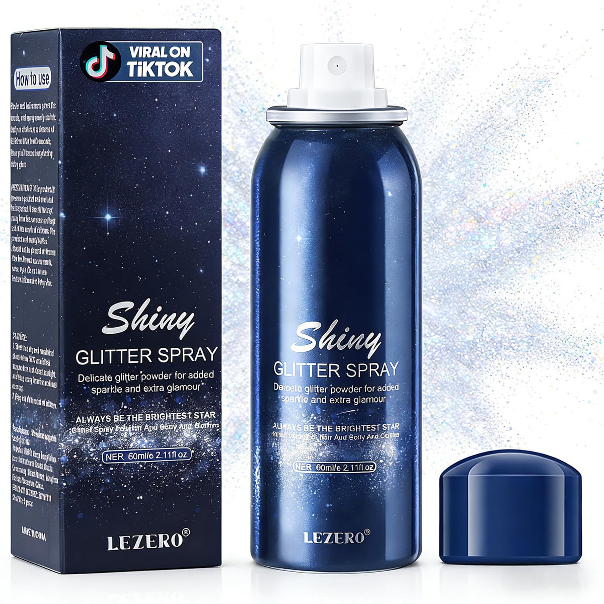 Lezero Brillo Cuerpo Spray: brillo duradero para piel y ropa