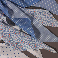 LFOUVRE gomas con pañuelo de puntos azules: toque divertido