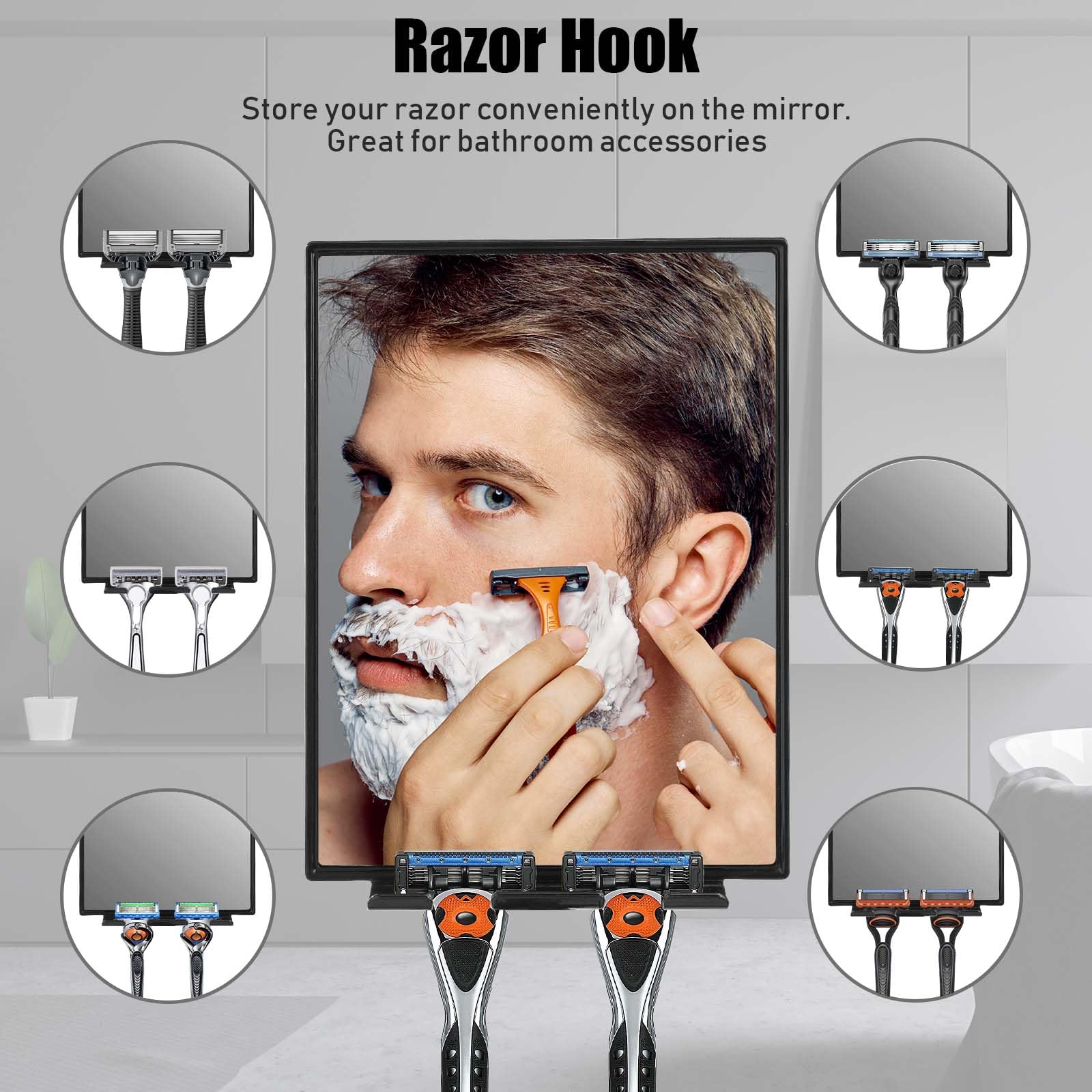 Racleur inclus pour garder le miroir propre après utilisation.