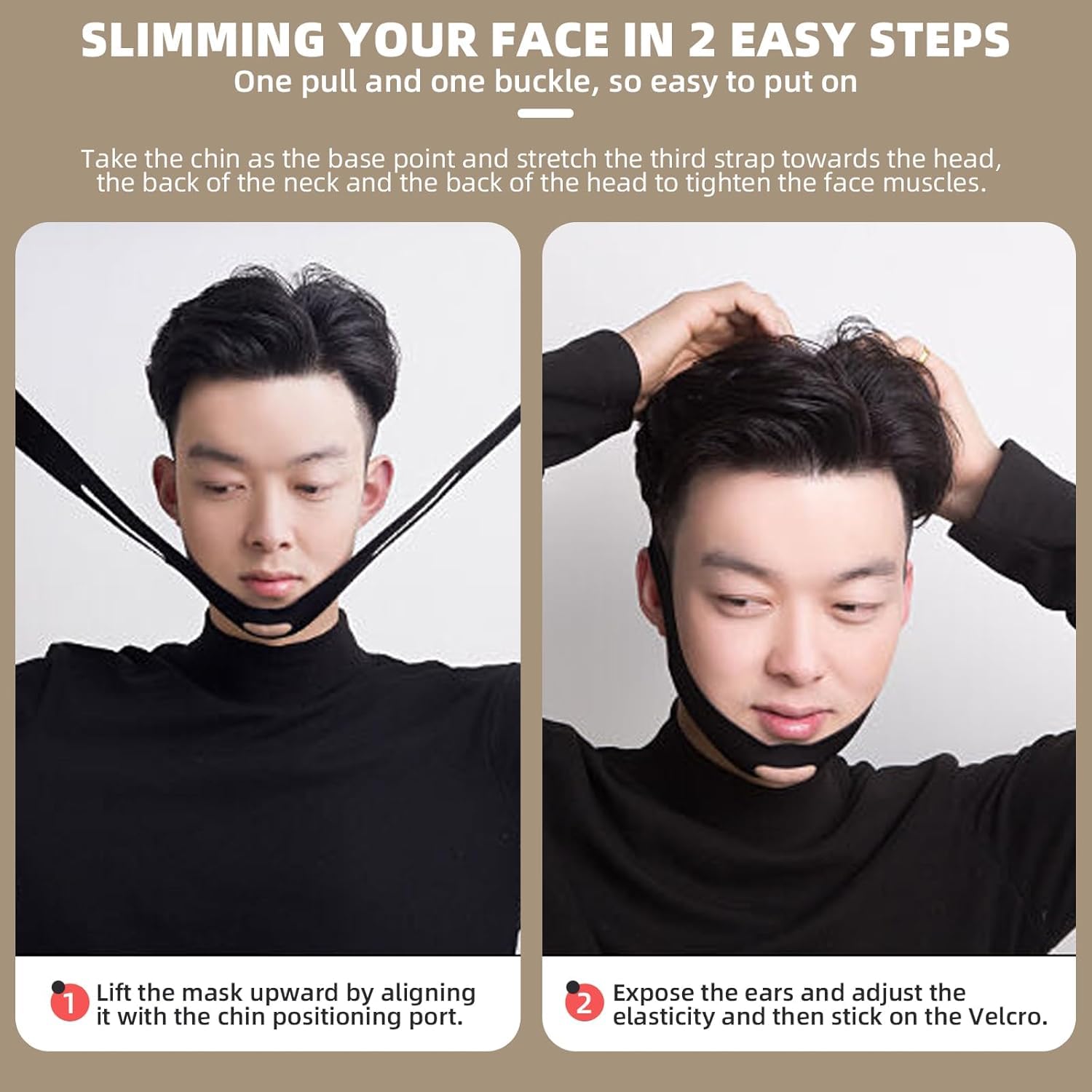 LGNOVQ V-Line Lifting Mask para uso diario, fácil de colocar.